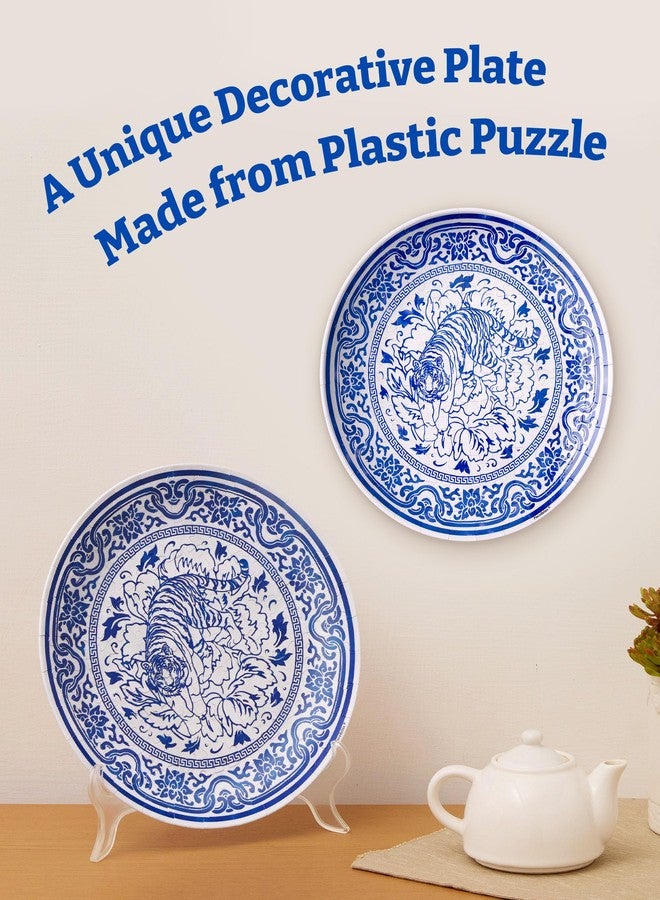 PieceRelax 3D Puzzle Plate 124 Pieces - Tiger of Fortune - Jigsaw Puzzle for Adults, Decorative Plate with Durable Plastic Pieces, Ideal Gift for Home or Office Décor [PL1010] - Image 2